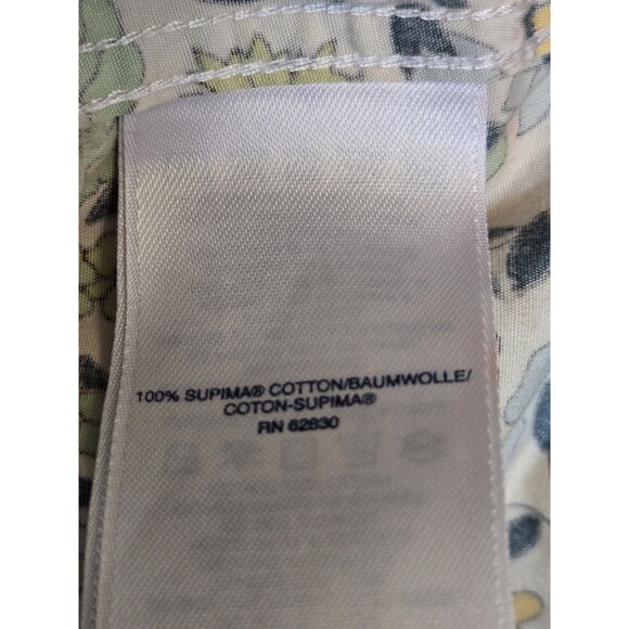 Lands End Shirt Womens 18W Floral Paisley No Iron Supima Cotton Boho Cottagecore - Picture 8 of 8